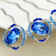齿水晶插梳