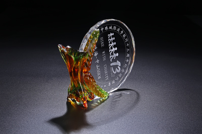 琉璃水晶奖牌专业拍摄技巧